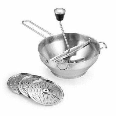 Rotary Food Mill Potato Ricer With 3 Interchangeable Disks Great For Making Puree Or Soups Of Vegetables Baby Foods