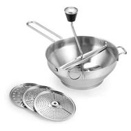 Detailed information about the product Rotary Food Mill Potato Ricer with 3 Interchangeable Disks, Great for Making Puree or Soups of Vegetables