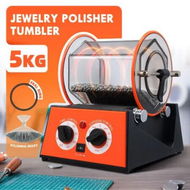 Detailed information about the product Rotary Tumbler Surface Polisher Machine 5kg Small Jewelry Gemstone Polishing Finishing Grinding Buffing Jewel Coin Gem DIY Projects 5 Speeds Timer 60W