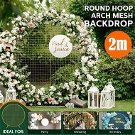 Detailed information about the product Round Backdrop Stand Arch Mesh Hoop Wedding Photo Party Metal Frame Circle Balloon Flower Decoration Holder 2M Gold