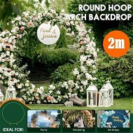 Detailed information about the product Round Backdrop Stand Hoop Arch Wedding Party Balloon Metal Frame Circle Flower Decoration Holder 2M Gold