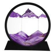 Detailed information about the product Round Glass 3D Dynamic Moving Sand Art - A Mesmerizing Deep Sea Sandscape Display for Relaxation and Inspiration(Purple,18cm)