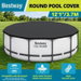 Round Pool Cover for 3.66m Bestway Steel Pro MAX Fast Set Inflatable Above Ground Frame Swimming Outdoor Winter PVC Leaf Debris Guard Drain Holes Rope. Available at Crazy Sales for $29.90