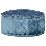 Detailed information about the product Round Pouffe Velvet 40x20 Cm Blue