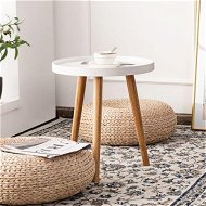 Detailed information about the product Round Side Table with Storage Tray and Sturdy Tripod Stand for Living Room/Bedroom/Office