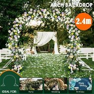 Detailed information about the product Round Wedding Party Arch Backdrop Stand Balloon Flower Photo Holder Display Double Rail Birthday Decoration Metal Frame White