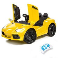 Detailed information about the product ROVO KIDS Lamborghini Inspired Ride-On Car, Remote Control, Battery Charger, Yellow