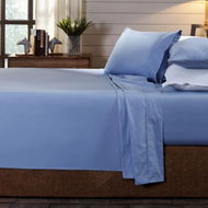 Detailed information about the product Royal Comfort - 250TC 100% Organic Cotton 4-Piece Sheet Set - Double - Indigo