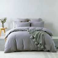 Detailed information about the product Royal Comfort Vintage Washed 100 % Cotton Quilt Cover Set Double - Grey