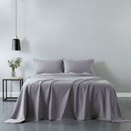 Detailed information about the product Royal Comfort Vintage Washed 100% Cotton Sheet Set - Double Grey.