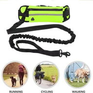 Detailed information about the product Running Waist Bag with Reflective Dog Walking Leash for Night Jogging with Leash for Outdoor Activities, Green