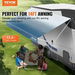 RV Awning Fabric Replacement, 4m Fabric Length for 4.3m Awning, Heavy Duty 3-Ply 16oz PVC Camper Awning Fabric, Waterproof & UV Protection Outdoor Canopy for RV, Trailer, Motorhome, Blue Fade. Available at Crazy Sales for $169.95