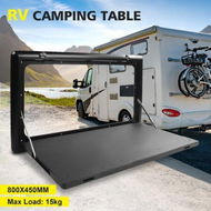 Detailed information about the product RV Wall Camping Table Camper Folding Picnic Caravan Exterior Mount Motorhome Campervan Hanging Countertop Workbench