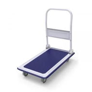 Detailed information about the product RYNOMATE Foldable Platform Trolley with 4 Wheels (Blue and White) RNM-FPT-100-QY