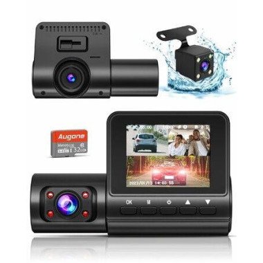 S6 2.0 inch IPS Screen Dash Camera for Cars,1080 FHD Dash Cam Front and Rear Inside, Dashcam with Night Vision with Free 32GB SD Card,G-Sensor
