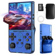 Detailed information about the product S600 Retro Gaming Console,Handheld Console 4.0 Inch Screen Linux System with 64G TF Card,Support 10+ Simulators,Rechargeable Portable Game Console (Blue)