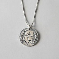 Detailed information about the product S925 Silver Coin Pendant Necklace