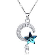 Detailed information about the product S925 Star Diamond-Encrusted Sterling Silver Necklace