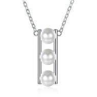 Detailed information about the product S925 Sterling Silver Necklace With 3 Pearl Pendants