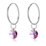 Detailed information about the product S925 Sterling Silver Ring Fashion Crystal Pendant Earrings SVE319