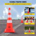 Safety Cones 6' x 36' Traffic Cones PVC Orange Construction Cones Reflective Collars Traffic Cones with Weighted Base Used for Driveway Road Parking. Available at Crazy Sales for $489.95