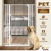 Safety Gate Pet Dog Cat Security Extra Tall Retractable Fence Enclosure Guard Kitchen Doorway Stairs Barrier with Walk Through Door 75 to 105cm White. Available at Crazy Sales for $129.98