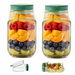 Salad Jar with Side Opening,Salad Pod Mason Jar Container with Leakproof Dressing Cup Dishwasher Safe Canisters 2 Pack. Available at Crazy Sales for $19.99