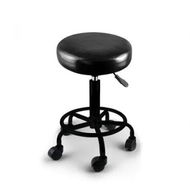 Detailed information about the product Salon Stool Swivel Bar Stools Black with Black Stand