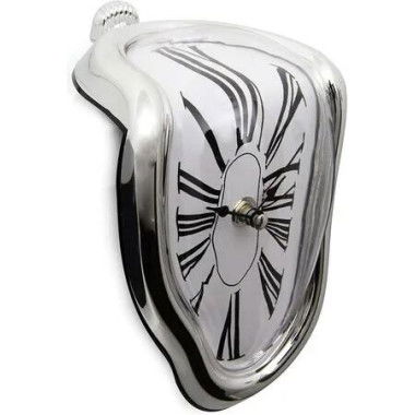 Salvador Dali Inspired Melting Clock: Decorative Table or Desk Clock with Flowing Time Design