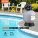 Sand Filter 19-inch 482.6mm Up to 45 GPM Flow Rate Above Inground Swimming Pool Sand Filter System with 7-Way Multi-Port Valve Filter Backwash Rinse Recirculate Waste Winter Closed Functions. Available at Crazy Sales for $399.97