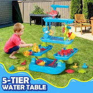 Detailed information about the product Sand Water Play Table 5 Tier Waterfall Pool Toys Set Sandpit Education Beach Activity Playground Summer Outdoor Backyard Kids Pretend Sensory Playset