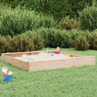 Detailed information about the product Sandbox with Seats Square Solid Wood Pine