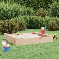 Detailed information about the product Sandbox with Seats Square Solid Wood Pine