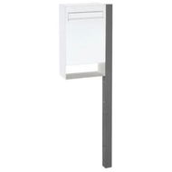 Detailed information about the product Sandleford Free Standing Letter Box Post Mount w/ Post & Key Lockable - White/Grey