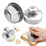 Detailed information about the product Sandwich Cutter and Sealer Stainless Steel Round,Uncrustables Peanut Butter and Jelly Sandwiches Tool,Sandwich Cake Mold Pie Cookie Cutter