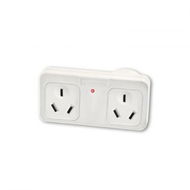 Detailed information about the product Sansai Surge Protected Adaptor Double Right Hand