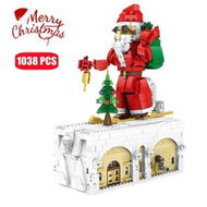 Detailed information about the product Santa Claus Architecture Building Blocks Gear Drive Ideas Street View Bricks Toys For Children Christmas Gift