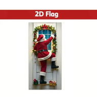 Detailed information about the product Santa Claus Christmas Door Curtain 2D Flag 90x180cm Ideal For Christmas Decorations And Festive Events