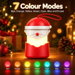 Santa Claus Christmas Night Light with Music, 7 Colour LED Lamp, Warm White Glow, Pull Cord Switch, USB-C Rechargeable 800mAh Battery. Available at Crazy Sales for $19.99