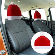 Detailed information about the product Santa Claus Hat Car Headrest Cover Cute Santa Car Decoration Interior Accessories Car Christmas Decorations For Cars Vehicle Headrest Accessories