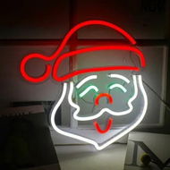 Detailed information about the product Santa Claus Neon Sign, Merry Christmas Led Light Up Sign, Neon Sign Christmas Bar for Wall Decor Acrylic Board Suitable for Party Indoor Bedroom