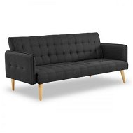 Detailed information about the product Sarantino 3 Seater Modular Linen Fabric Sofa Bed Couch - Black