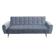 Detailed information about the product Sarantino Ava Tufted Velvet Sofa Bed - Light Grey