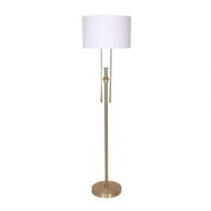 Detailed information about the product Sarantino Brushed Gold Height-Adjustable Metal Floor Lamp