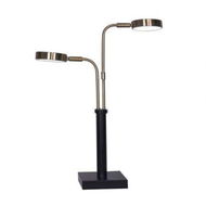 Detailed information about the product Sarantino LED Metal Table Lamp With 2 Lights Brushed Gold Black Finish