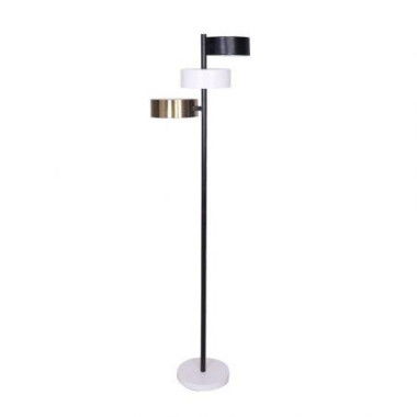 Sarantino Metal Floor Lamp With 3 Swirl Shades