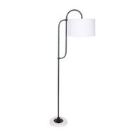 Detailed information about the product Sarantino Metal Floor Lamp With Marble Base & Off-White Shade