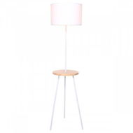 Detailed information about the product Sarantino Metal Tripod Floor Lamp Shade With Wooden Table Shelf