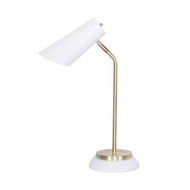 Detailed information about the product Sarantino White/Brass Table Lamp