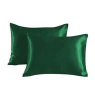 Detailed information about the product Satin Pillowcase Set of 2 Silk Pillow Cases for Hair and Skin Satin Pillow Covers 2 Pack with Envelope Closure (51*66cm Green)